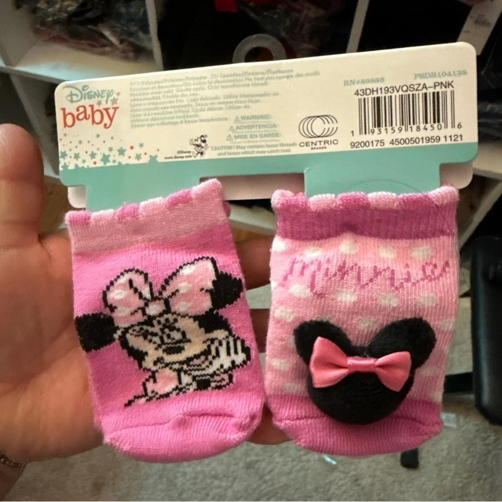 Disney Baby Pink Minnie Mouse Socks